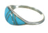 Southwest Sterling Silver Turquoise Inlay Ring Size 8-1/4 YX70658